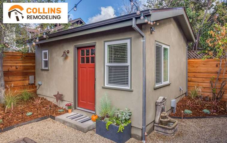 Small detached ADU exterior view demonstrating compact design.